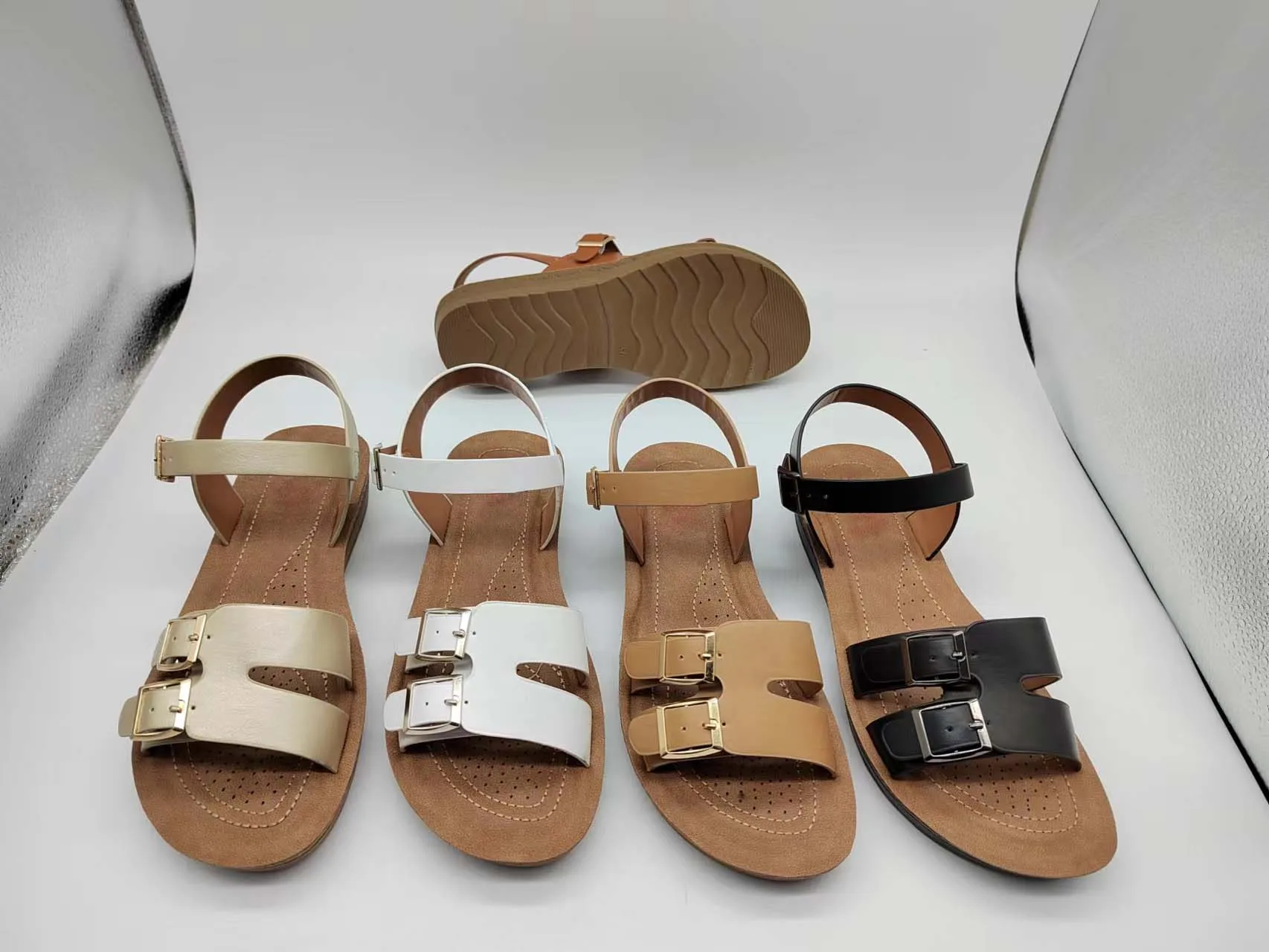 Wholesale PU Sandals Women Open Toe Shoes