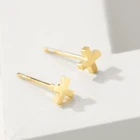 Stud Earrings Earrings European And American Trendy Stainless Steel Jewelry Girl Gold Filled Stud Earrings