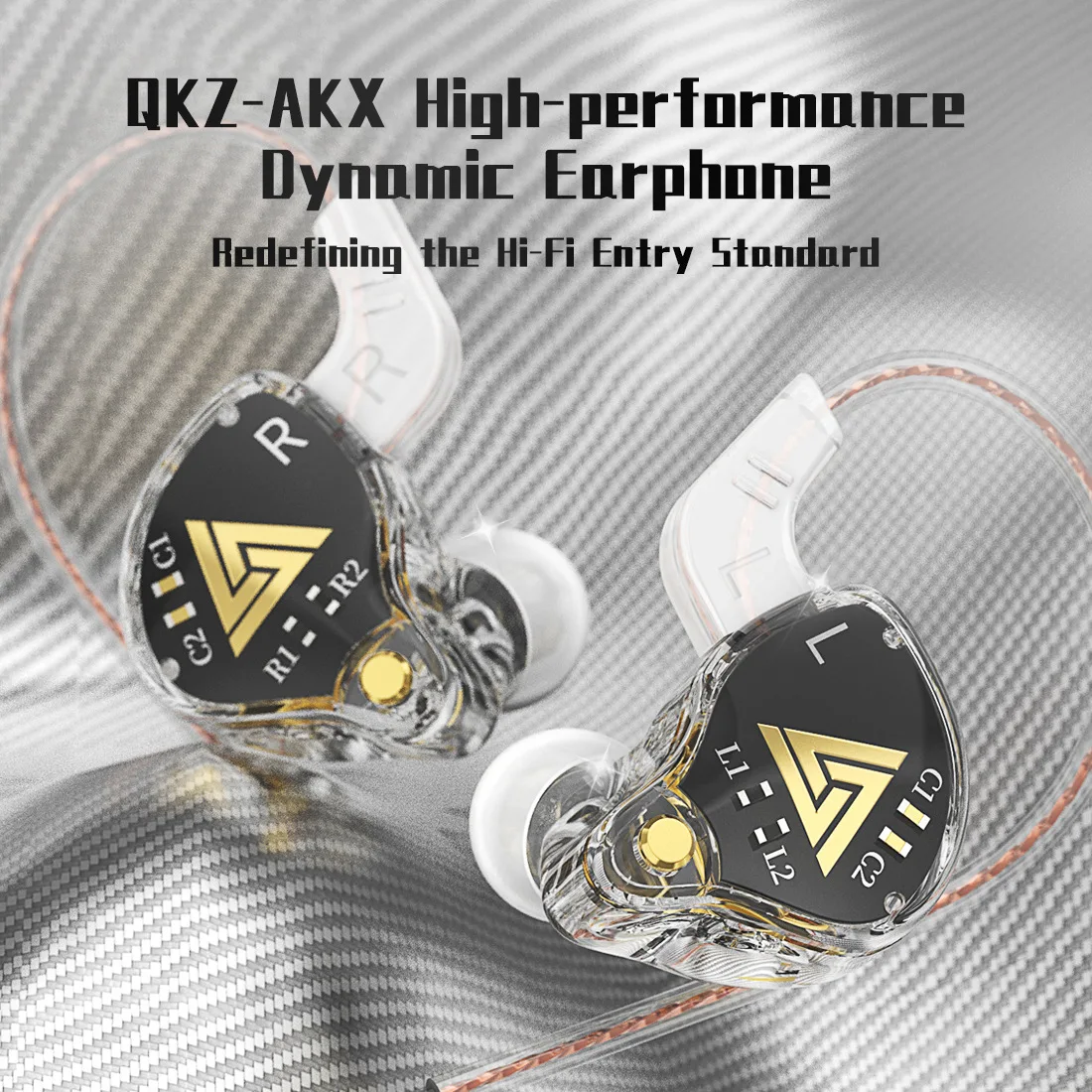 QKZ AKX Monitor Headphones HiFi Audiophile Earphones Heavy Bass In-Ear Mobile Phone Sports Headset