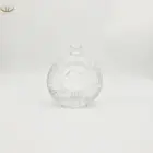 Bottle Flat Round Glass Bottle Hot Sale Gin Glass Bottle Coffee Sake Shochu Glass Bottle With Cork