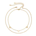 Snake Simple Heart-shaped Sequin Tassel Square Snake Bone Necklace Cold Wind Thin Chain Necklace