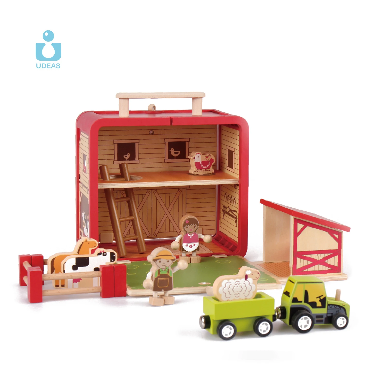 barn toy with animals