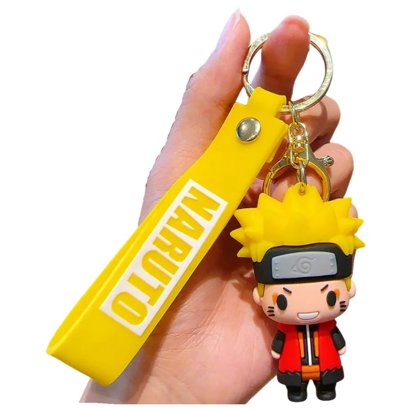 Popular Cartoon ninja Character Keychains Anime Narutos Doll Key Chain Promotional Gift Pendant Soft Rubber Pvc Keychain