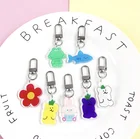 Flower Charm Animal Flower Custom Design Acrylic Keychain Charm Maker