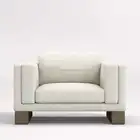 Modern Luxury Modern Living Furniture American Style Fabric Furniture Home Room Sofa Oak Wood Base Chair