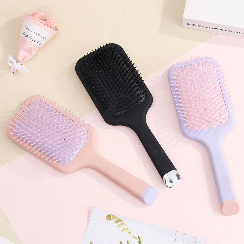 Paddle Pad Brush Plastic Detangling Hair Brush Customized Hair Brush with Logo supplier