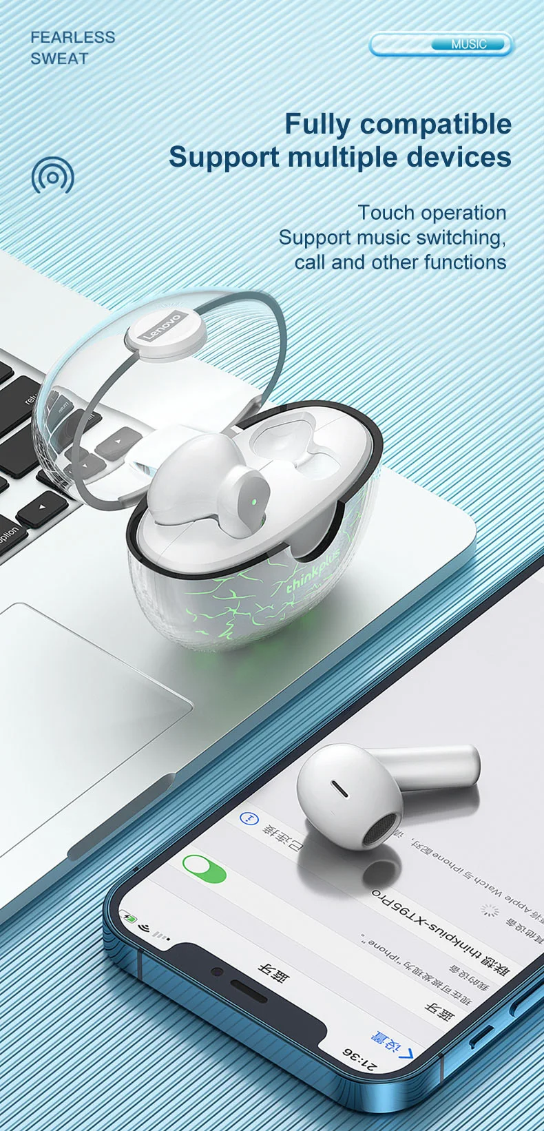 XT95 pro  Wireless BT Earphone