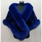 Fur Fox Autumn Winter Faux Fur Bridal Scarf Opera Cape Fox Fur Shawl Woman Fur Coated Coat Girls