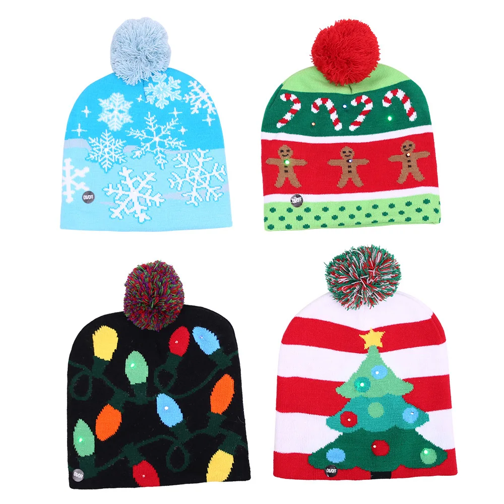 lighted christmas beanies