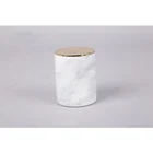 Decorative Candle Wholesale Best Design Modern Decorative Natural Marble Candle Jar With Lid