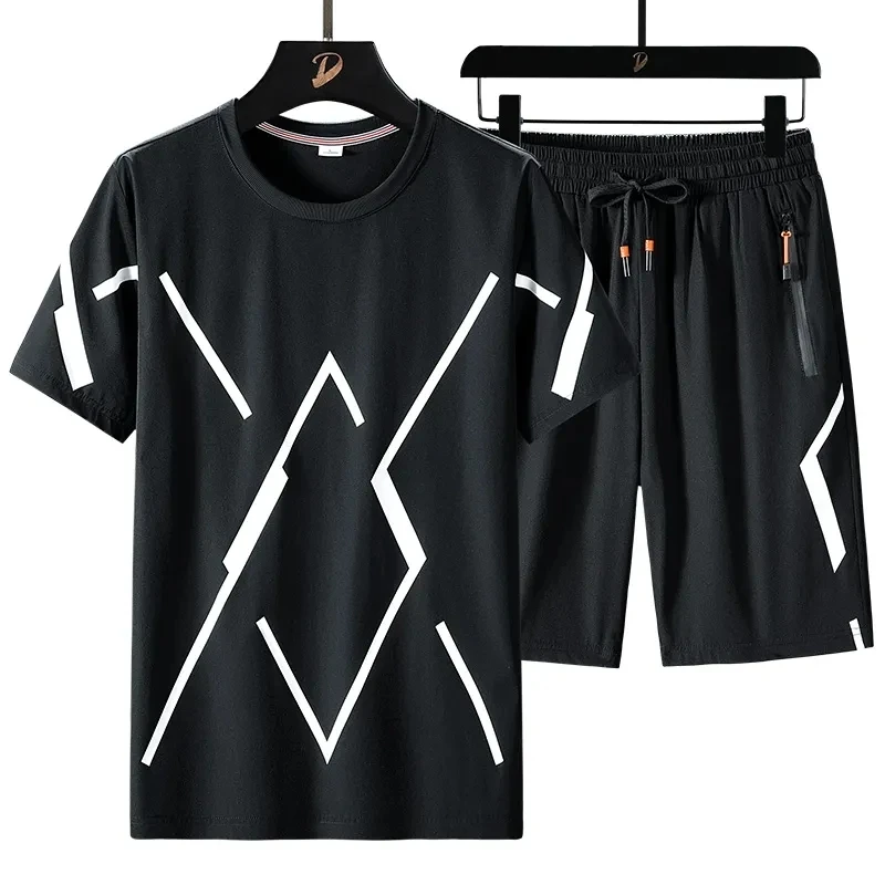 Summer Clothes Mens Short Sets Shorts Tracksuit T-shirt Men's Sports Casual Shirts 2 Pc Set Summer Short Sleeve Men's Shorts Set