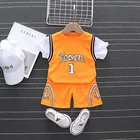 Boys Clothing Summer Boys Clothing Sets Sports Suit Baby Clothes Short-sleeved T-shirt Basketball Suit 2 Piece Suit