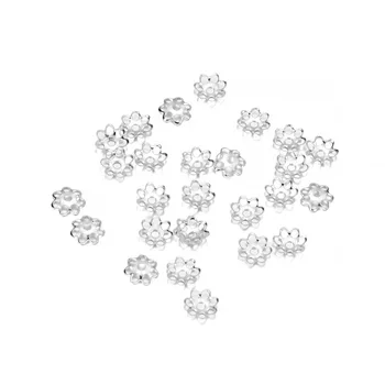 Hot Sale 925 Sterling Silver Spacers Bead Hollow Flower Spacers Bead For Earrings Bracelet Necklace Jewelry Making