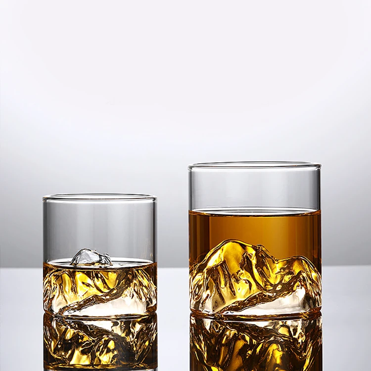 200ml Funny High Borosilicate Glass Cup Coffee Mountain Whiskey Glass Mug