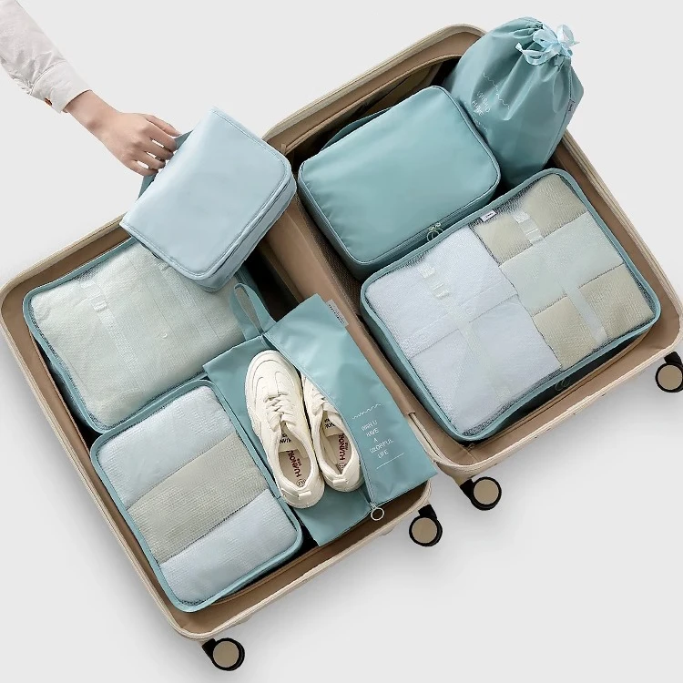 Customized Logo Organizer Travel Package Cloth Storage Bag Oxford Cloth Clothing Storage Moving Bags for Travel Set manufacture