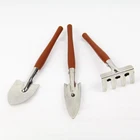Hand Tools Garden Hand Tool Set Outdoor Stainless Steel Garden Hand Trowel Fork 3pcs Mini Tools Set