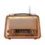 R-2066BT Retro multi band real wooden rechargeable radio with wireless link, usb,  mp3  player solar  and lamp slot speaker