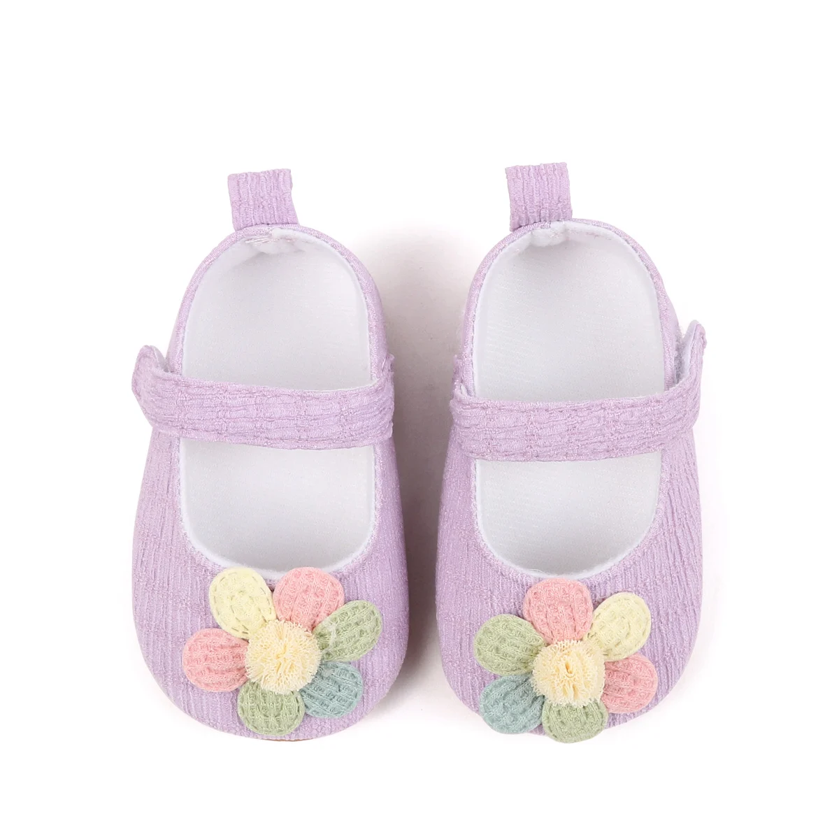 Soft TPR Outsole Colorful Flower Design Newborn Toddler Baby Girls Shoes First Walking Baby Girl Shoes factory