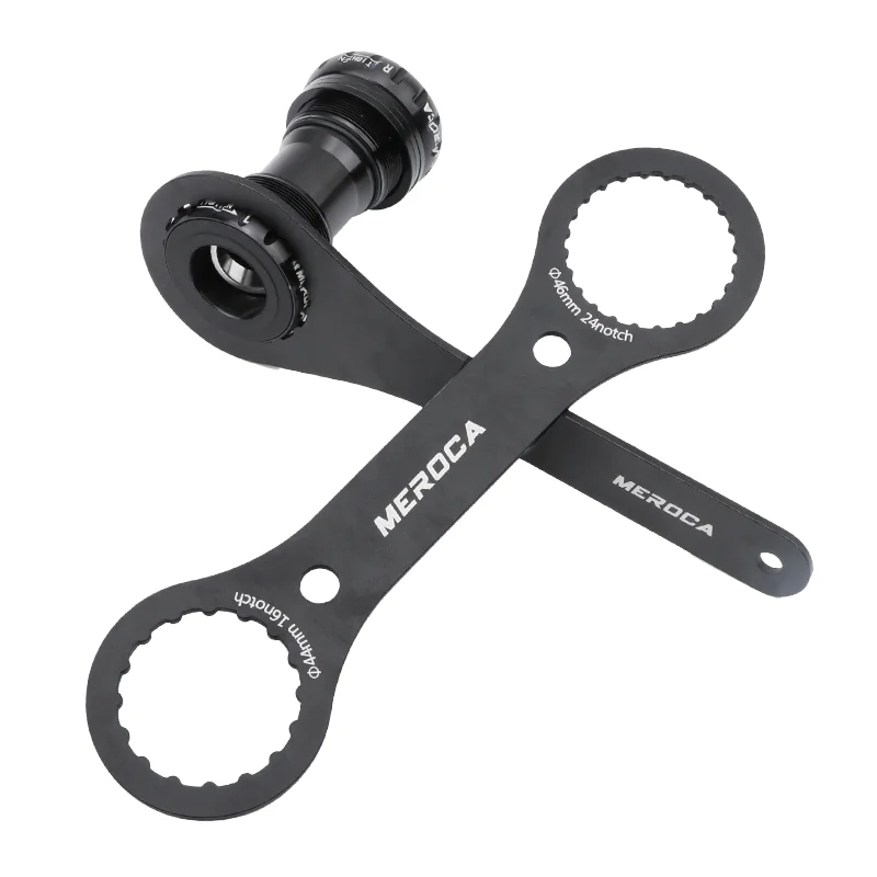44mm 16 Notch Aluminum Alloy Wrench Installation Remover Crank Repair Tool for MTB Mountain Road Bike Bicycle Multifunctional BB Wrench Bike Bottom Bracket Spanner 