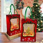 Christmas Santa Wholesale Led Gift Bag Lantern Decoration Gift Decor Santa Christmas Snow Globe Lantern