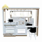 Barber 3D Barber Shop Hair Salon Station Barber Kiosk Mall Beauty Eyebrow Threading Kiosk