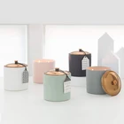 Jar Jar/ Wholesale Matte Ceramic Candle Jar With Lid Nordic Cheap Rustic Ceramic Candle Jar/