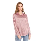 Silk Blouse Designer Hot Popular Button Up Satin Silk Shirt Vintage Blouse For Women Office Lady Long Sleeve Designer Shirt