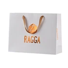 Paper Bag Wholesale Custom Logo Reusable Boutique Carrier Foldable Paper Shopping Bag