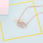Jewelry Fashion 925 Silver Necklace Custom Crystal Necklace Jewelry Heart Necklace For Women