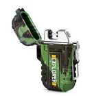 Smart Creative Super Fire Waterproof Windproof RechargeableDouble Electric USB Lighter