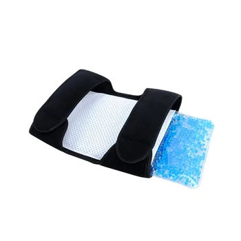 Ice wrap back pack with cooler compartment Hot / cold therapeutic gel pack for shoulder stiffness