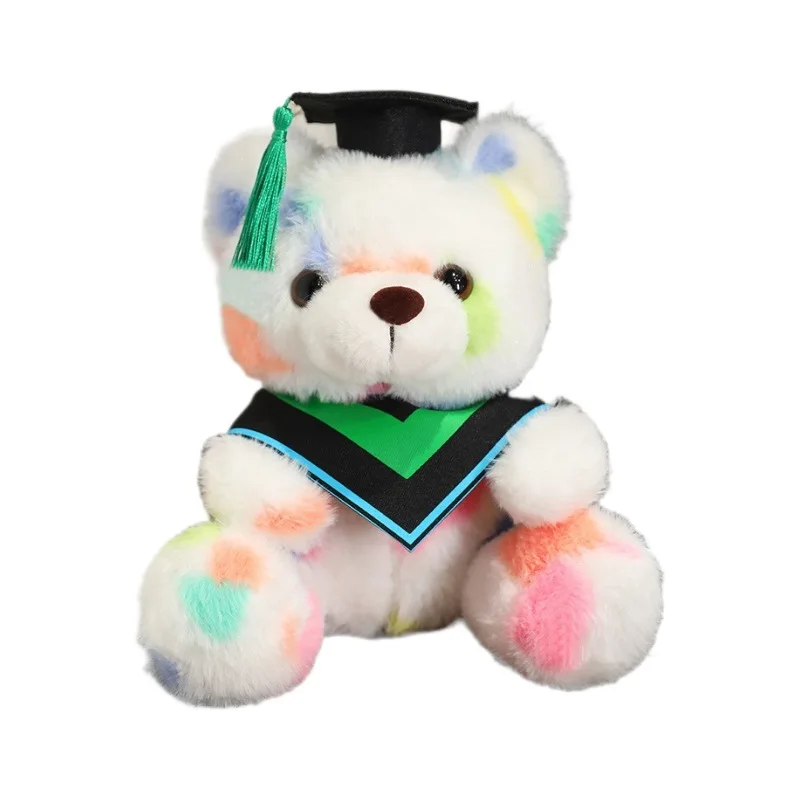 2024 Custom Plush Toy Stuffed Animal Doctor Graduate Bear With Hat And Bachelor's Uniform For Student Graduation Gifts