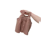 Vests Cotton Vest 2021 New Girls Plaid Vests Cotton Vests Camisole Girls Vest