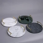 Tray Marble Serving Tray Home Hotel Restaurant Marble Decoration Accessories Jewelry Marble Serving Tray With Handles