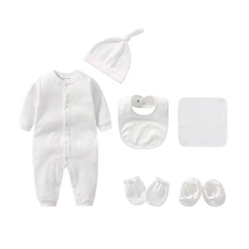 manufacturer Wholesale Baby  Bodysuit Solid Color Newborn Gift Set