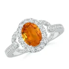 Gemstone Ring 925 Silver Colorful Gemstone Wedding Ring Oval Shape Gemstone Eternal Ring Orange Sapphire Jewelry
