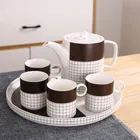 Tea Cups Factory Wholesale Exotic Hand Made Hotel Porcelain Teaware Turkish Tea Cups Set