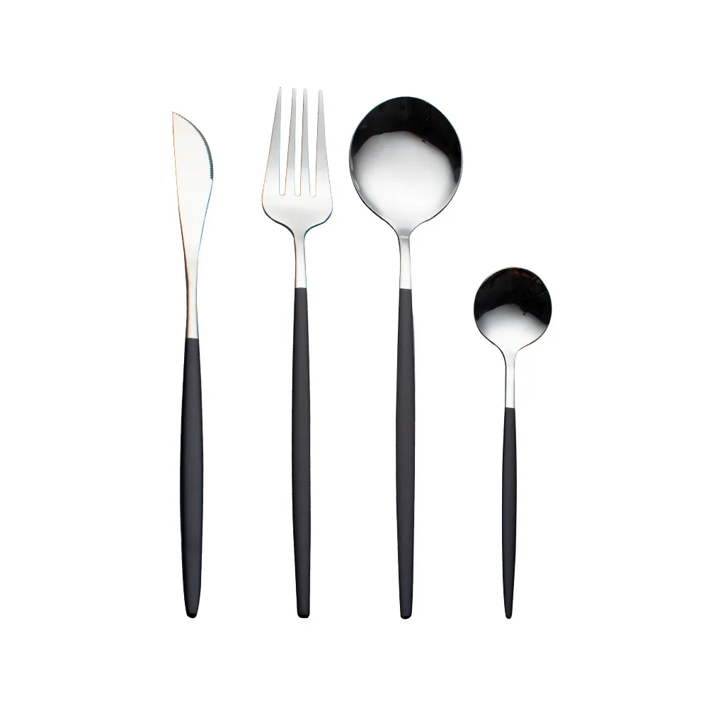 Classic 4-Piece Stainless Steel 410 Tableware Set Reusable and Sustainable Metal Plated Cutlery