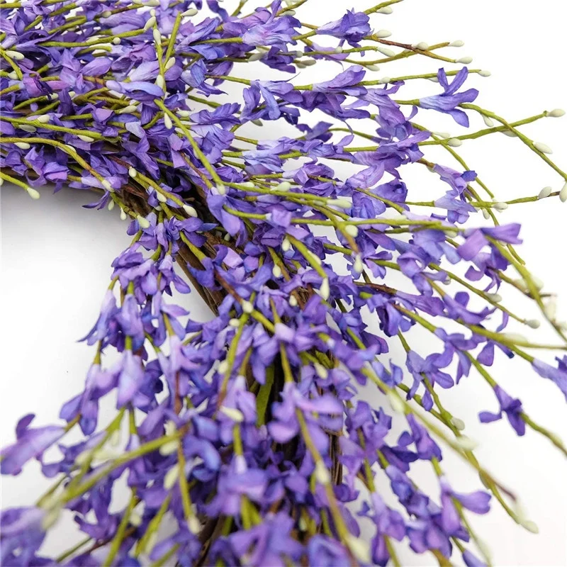 Handmade Spring and Summer Artificial Flower Purple Elegant Paper Lavender Floral Wreath