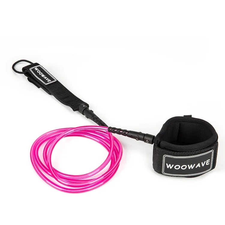 WOOWAVE Surfboard Leash Premium Surf Leash SUP Leg Rope Straight 6/7/8/9 feet for All Types of Surfboards 