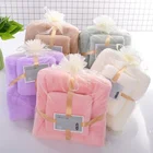 Sets Coral Fleece Bath Towel Microfiber Fabrics Dry Hair Towel Sets For Women70*140cm