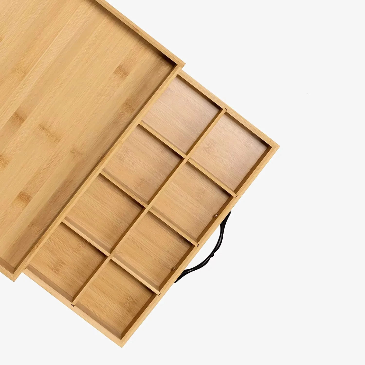 product bamboo lacquer finish rectangle classic coffee station organizer kcup pod holder countertop beverage tea bag storage drawer-5