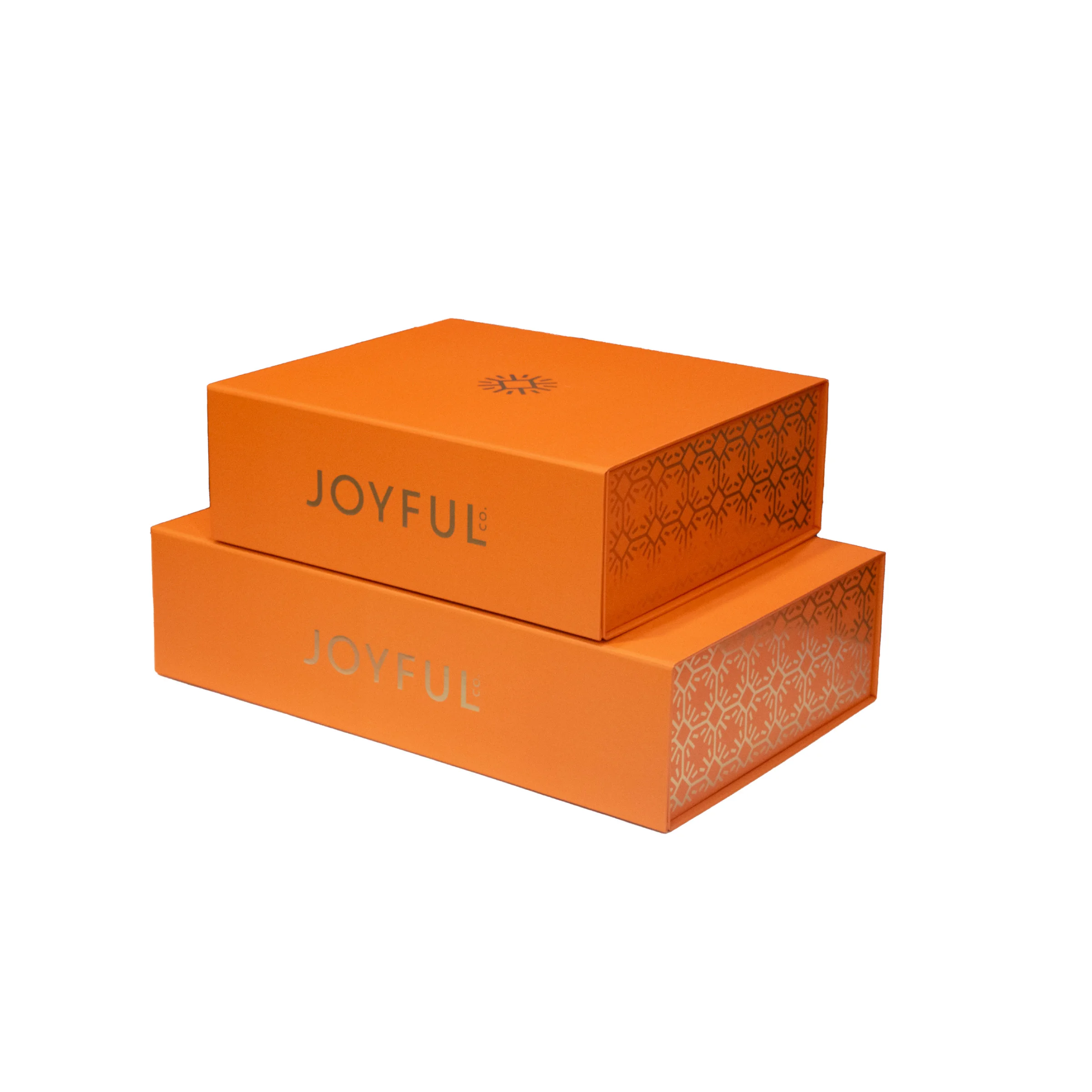 Custom Logo Printed Recyclable Luxury Gift Box with Magnetic Closure and Gold Stamping