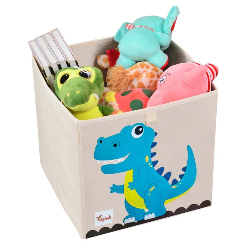 Cute Kids Toys Baby Oxford Clothes Organizer Folding Storage Box Foldable Fabric Kids Toy Storage Box With Lid