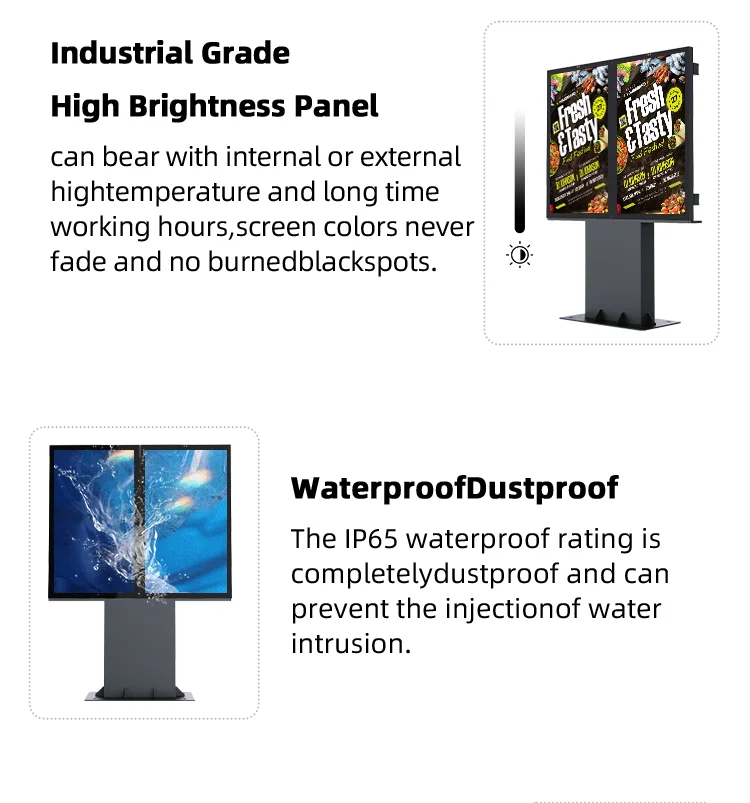 Kiosk Mcdonalds Outdoor Advertising Screen Digital Signage and Displays Outdoor Waterproof Drive Thru Lcd Display Touch Screen factory