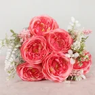 Roses Wholesale High Quality Real Touch Roses Artificial 11 Heads Roses Wedding Road Guide Artificial Roses