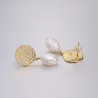 Earring Diamond 14k Gold Plated Jewelry Sets Heart Shape Earring Set Diamond Brazilian Gold Jewelry