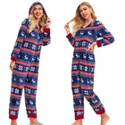 Adult Onesie Onesieadult 2021 New Arrival Christmas Adult Pajamas Jumpsuits Custom Print Winter Rayon Onesie For Women