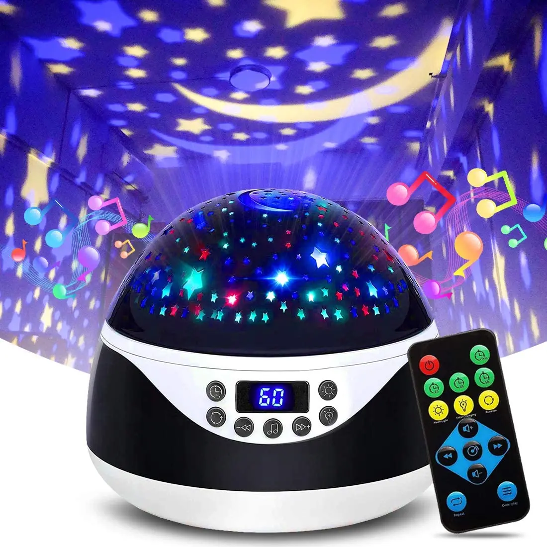 Timer Design Projection Lamp 