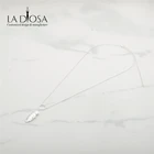 Sterling Silver Silver Silver 925 Necklace Wholesale Sterling Silver Feather 925 Sterling Necklace Bright Silver Jewelry